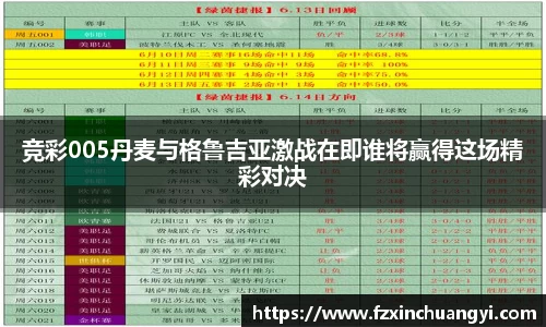 竞彩005丹麦与格鲁吉亚激战在即谁将赢得这场精彩对决